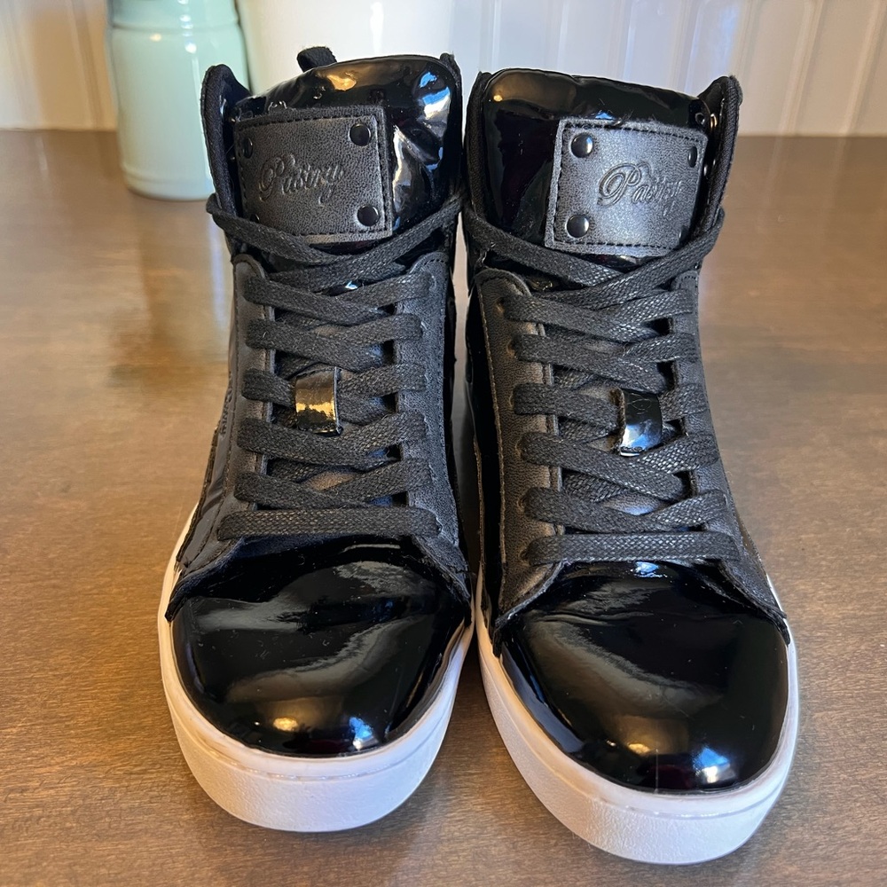 Pastry Black Glitter High Top Sneaker - Size 7.5